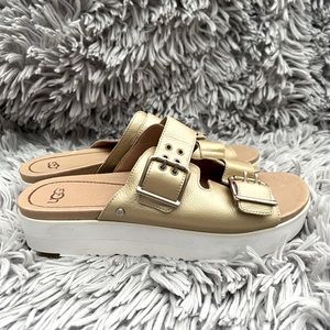 UGG sandals Gold Never worn